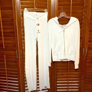 Wildfox Tennis Club Pants and Hoodie Set in Clean
White NWT